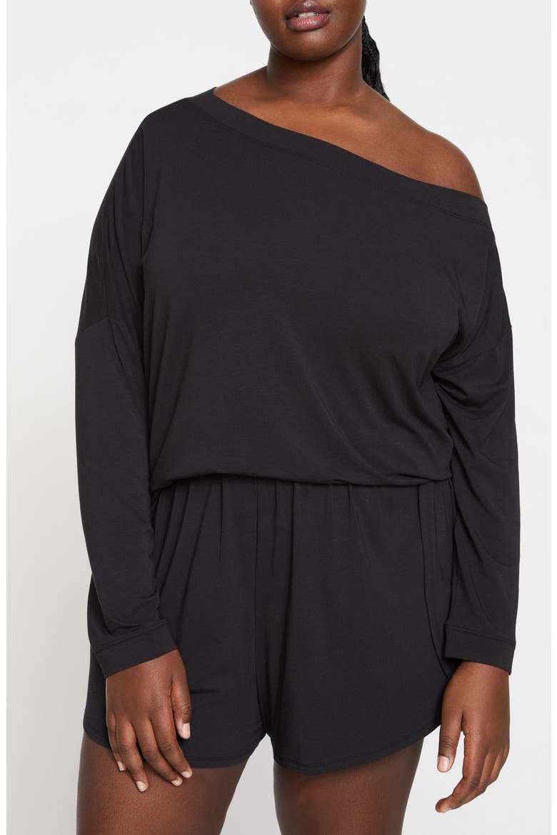 Ultimates Dolci One-Shoulder Top, Main, color, BLACK