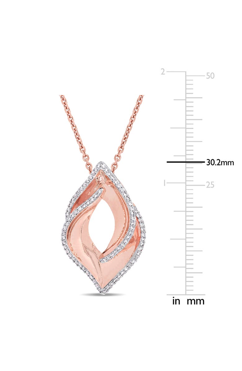 Julianna B. Diamond Leaf Necklace 14k Rose Gold, Alternate, color, 