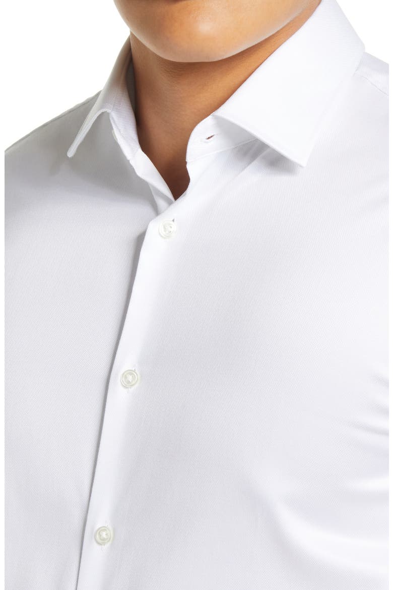 Marley Slim Fit Easy Iron Solid Dress Shirt, Alternate, color, WHITE