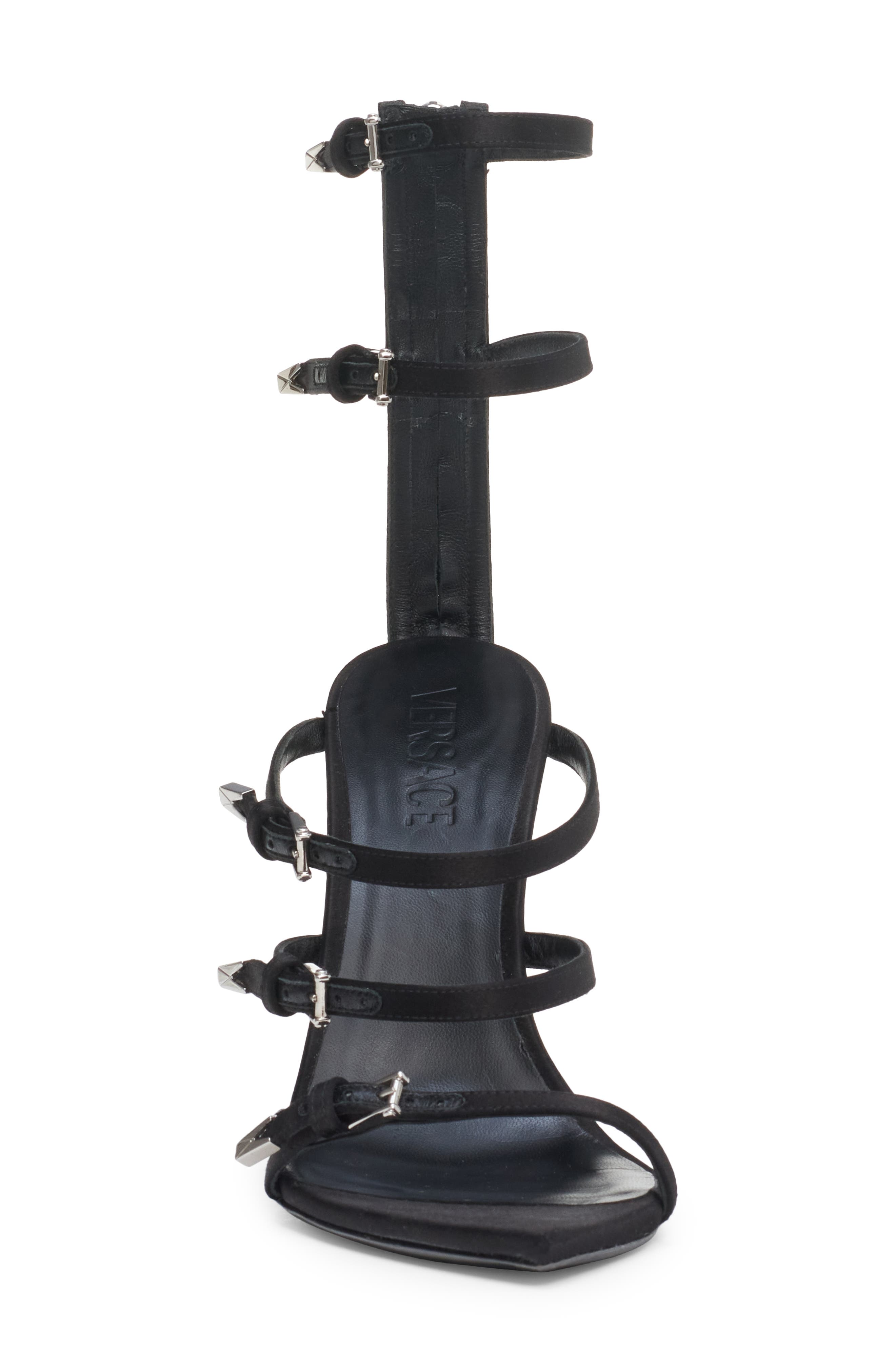 Versace Point Strap Sandal, Alternate, color, 