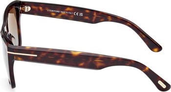 Alberto 55mm Gradient Square Sunglasses