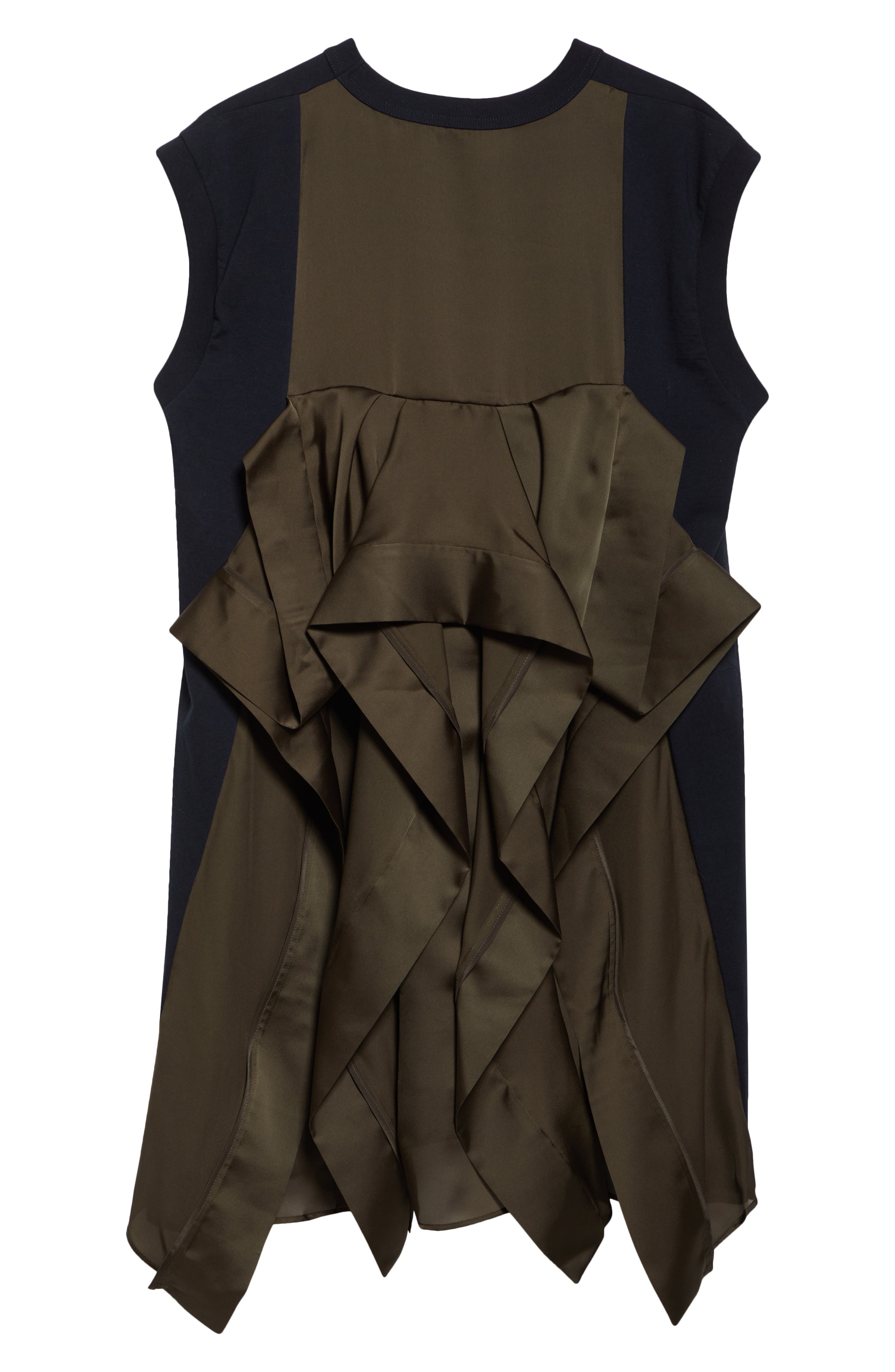 Sacai Mixed Media Cotton Jersey & Satin Dress (Women) | Nordstromrack