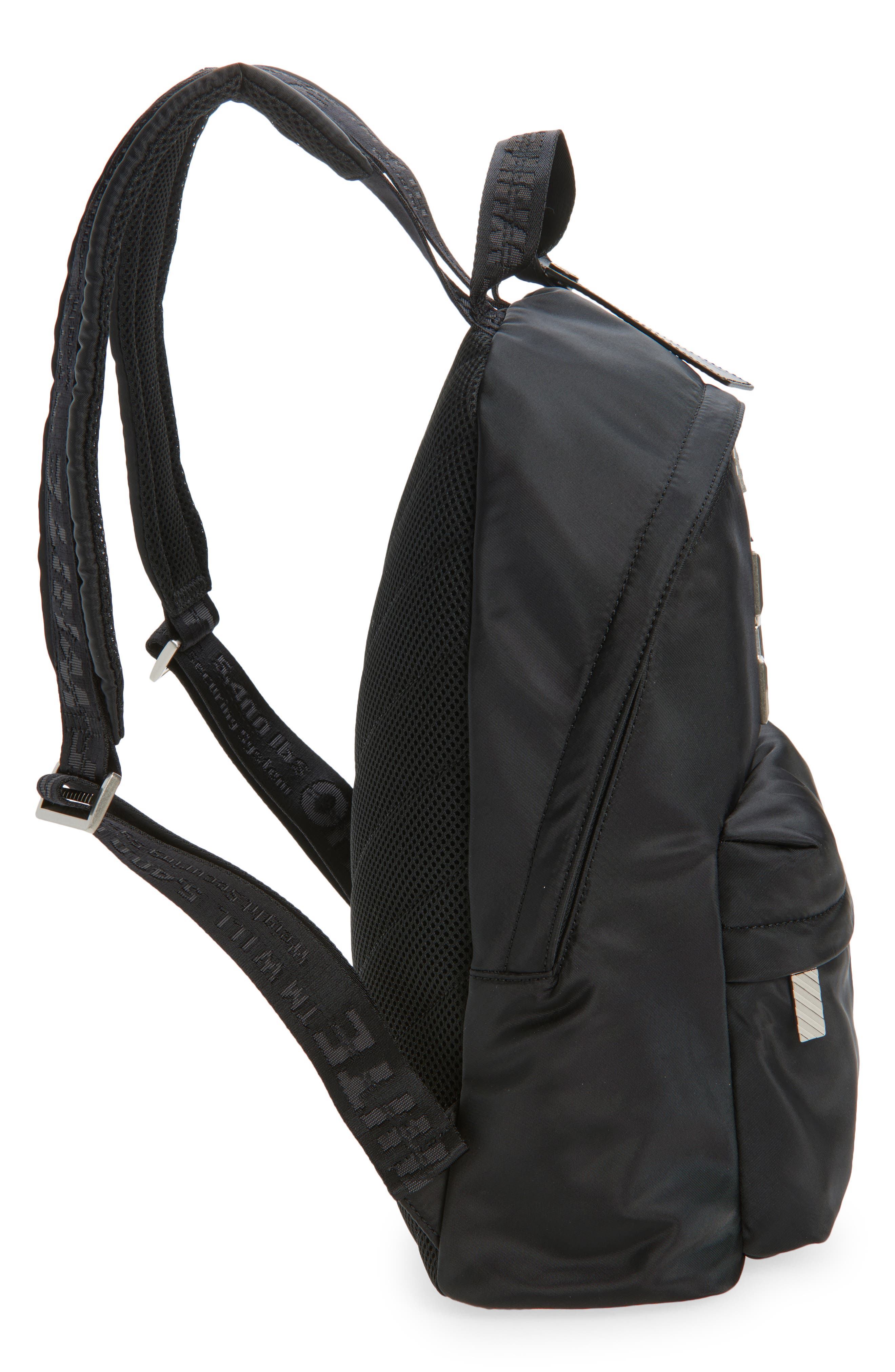 Off-White Classic Dome Nylon Backpack, Alternate, color, Black