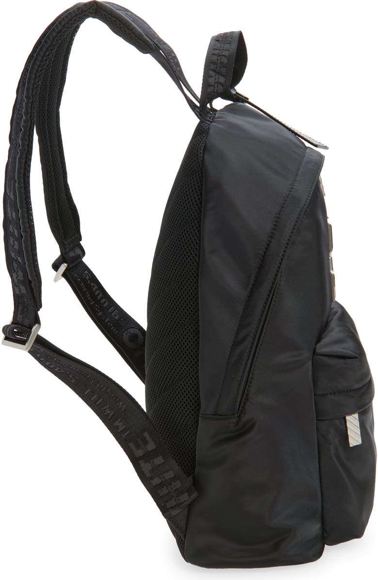 Off-White Classic Dome Nylon Backpack, Alternate, color, Black
