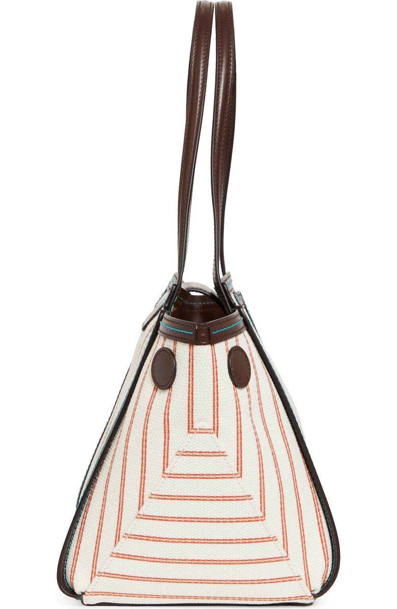 Marni Mini Riviera Stripe Tote, Alternate, color, White Comb