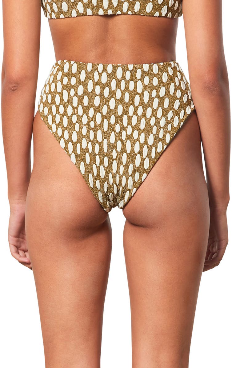 Mara Hoffman Imina High Waist Bikini Bottoms, Alternate, color, 