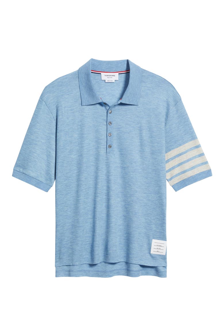 4-Bar Virgin Wool Jersey Polo, Alternate, color, LIGHT BLUE