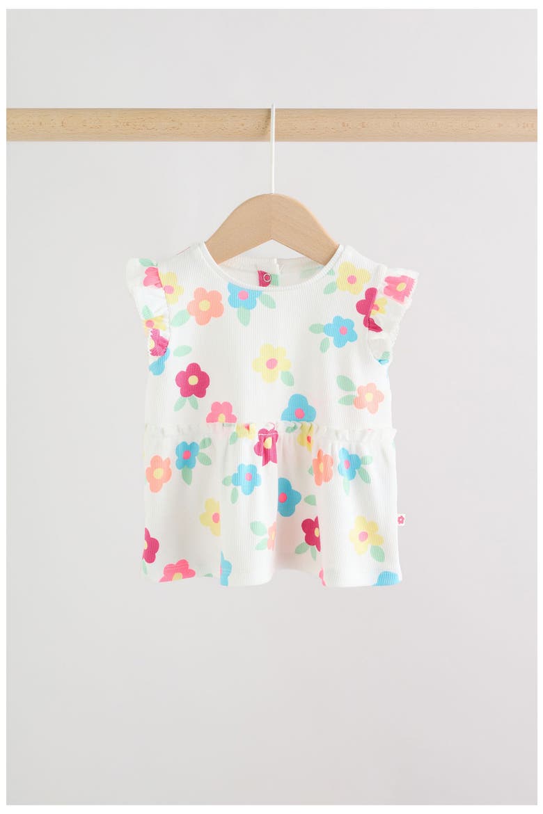 Floral Print Sleeveless Top & Leggings, Alternate, color, WHITE