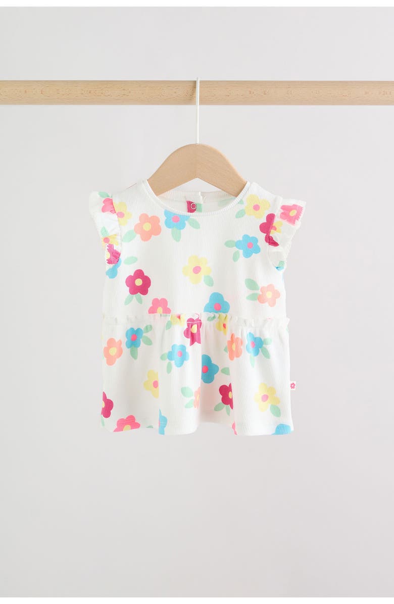 NEXT Floral Print Sleeveless Top & Leggings, Alternate, color, White