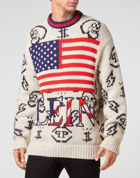 Merino Wool Pullover Round Neck Usa Ls Men