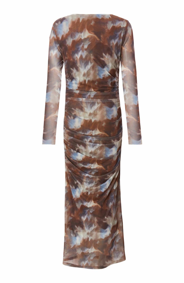 QUIZ Mesh Long Sleeve Maxi Dress, Alternate, color,