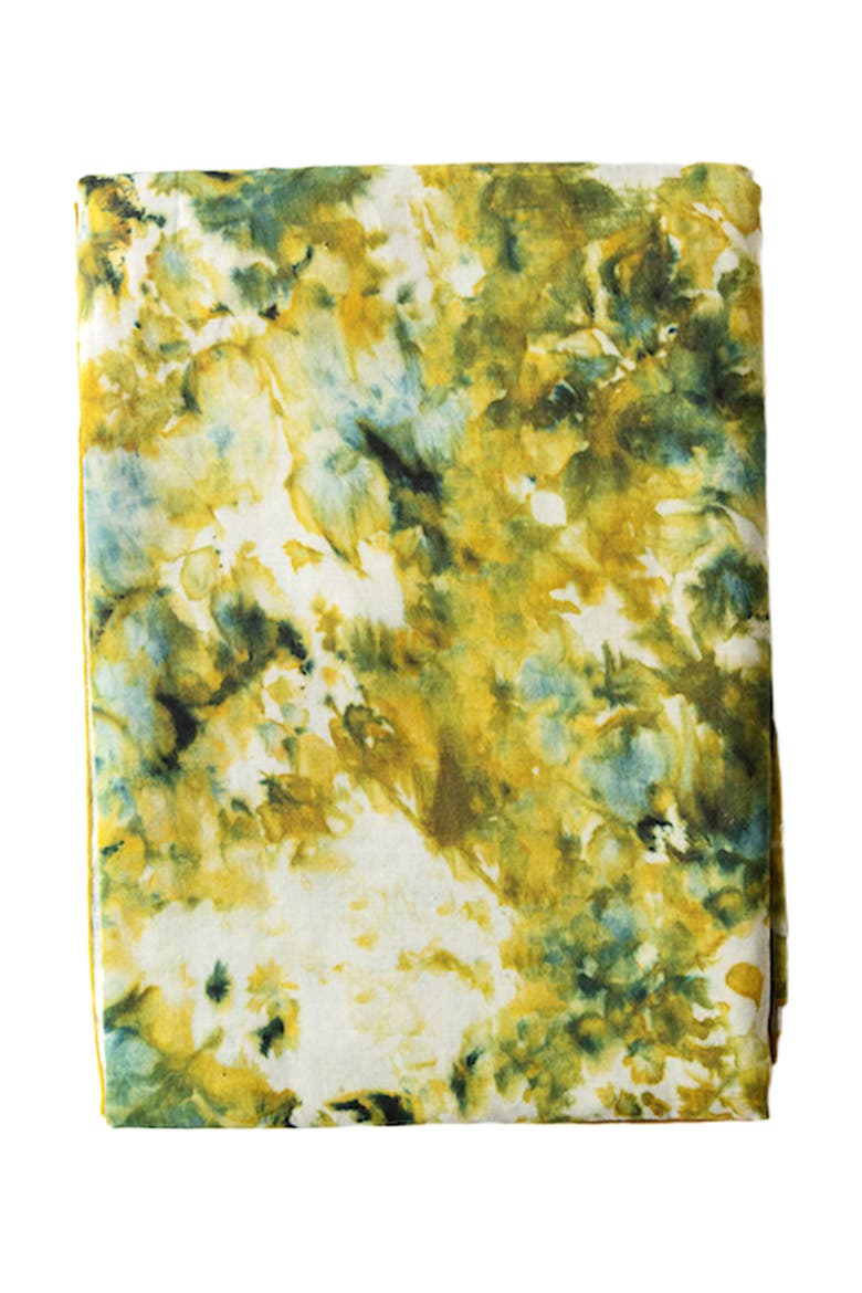 Green Marble Tablecloth, Main, color, Gold Trim