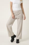 Modenaire High Waist Lace Embroidered Straight Pants