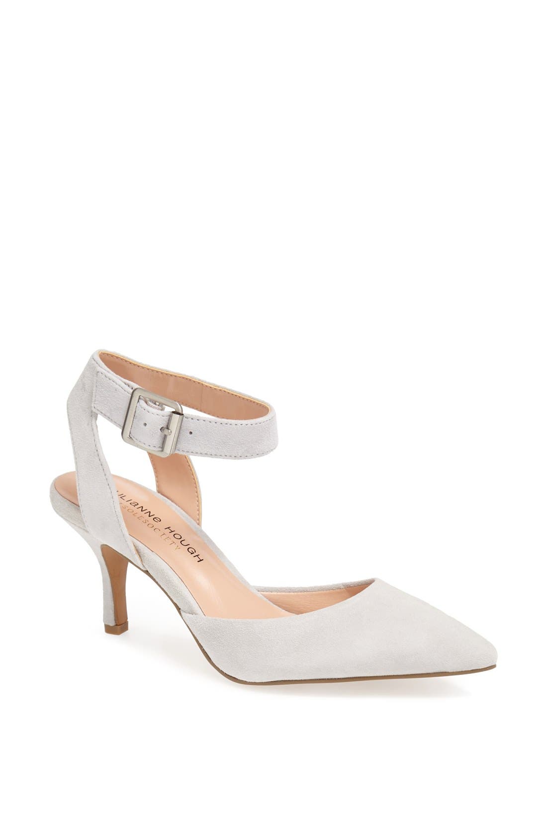 Julianne Hough for Sole Society 'Olyvia' Pointed Toe Pump, Main, color, SILVER SCONCE