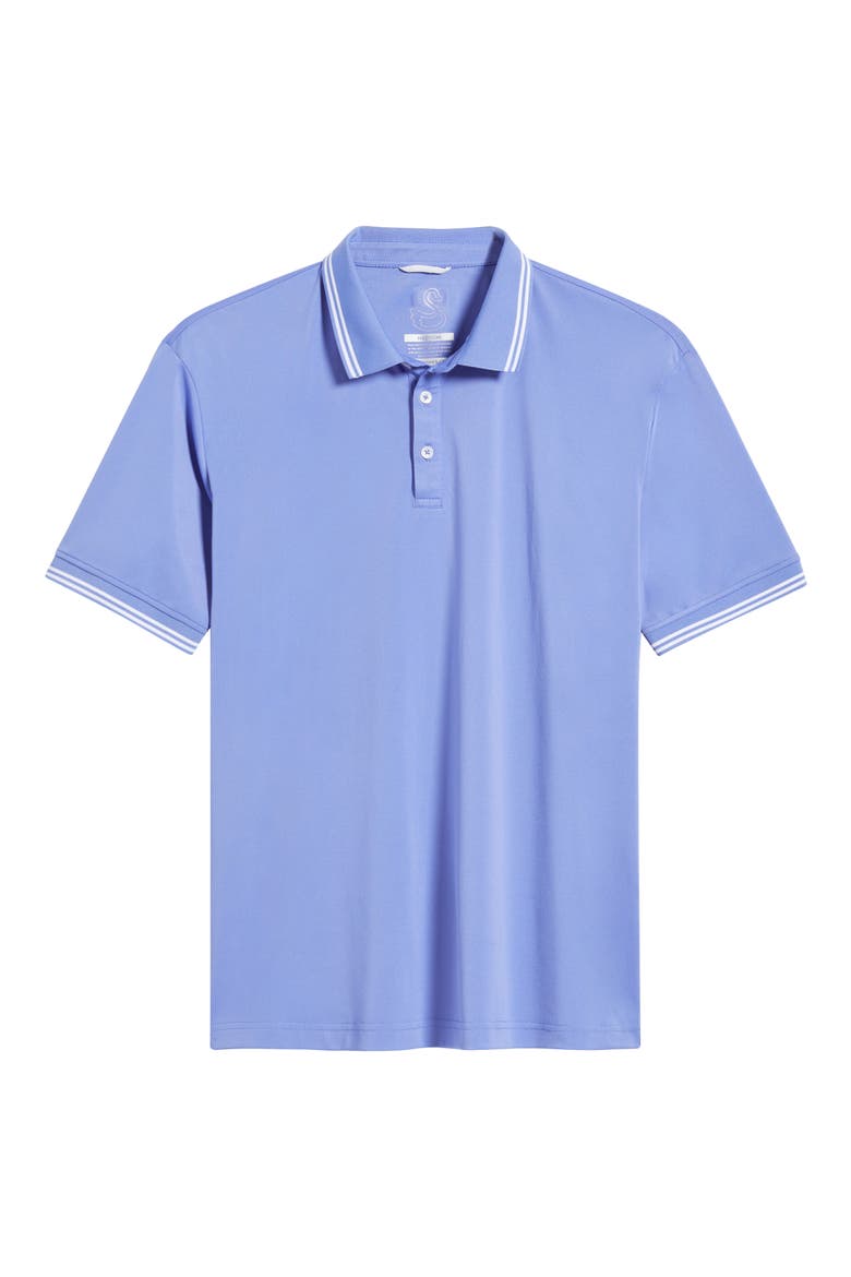 Thatcher Tipped Performance Polo, Alternate, color, IRIS