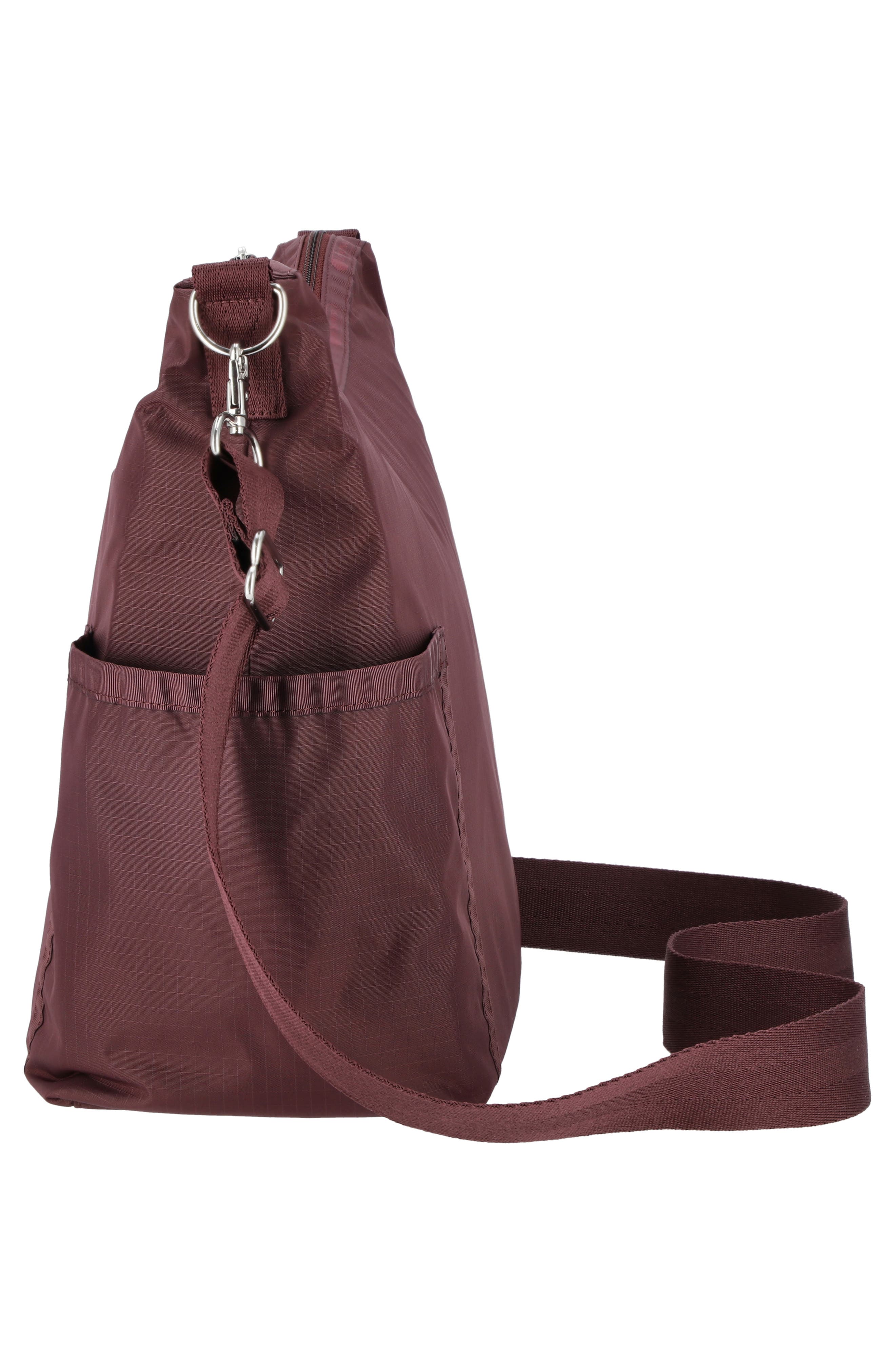LeSportsac Zip Bucket Shoulder Bag, Alternate, color, Deep Cherry