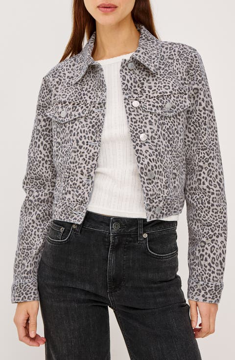 Brea Cheetah Print Denim Jacket