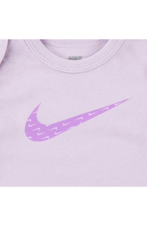 Nike Swoosh Motion Bodysuit & Leggings Set In Purple