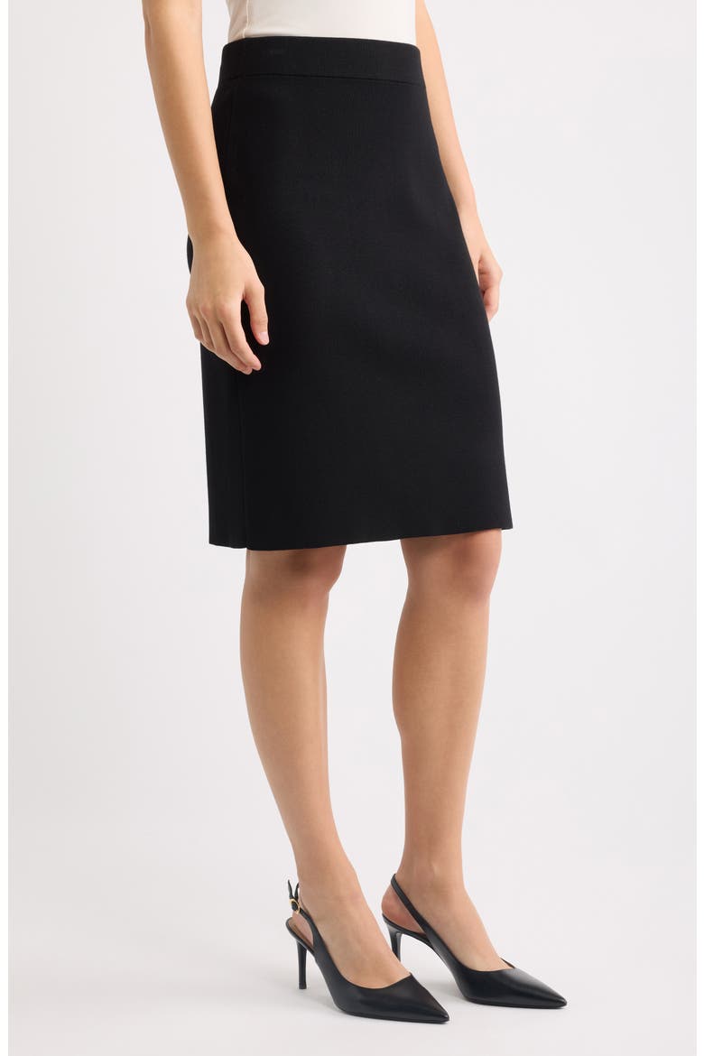 Rib Pencil Skirt, Alternate, color, ANNE BLACK