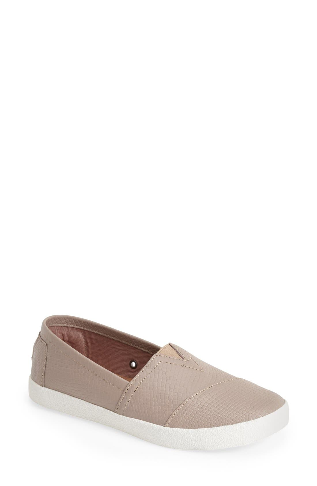 'Avalon' Embossed Slip-On, Main, color, STUCCO
