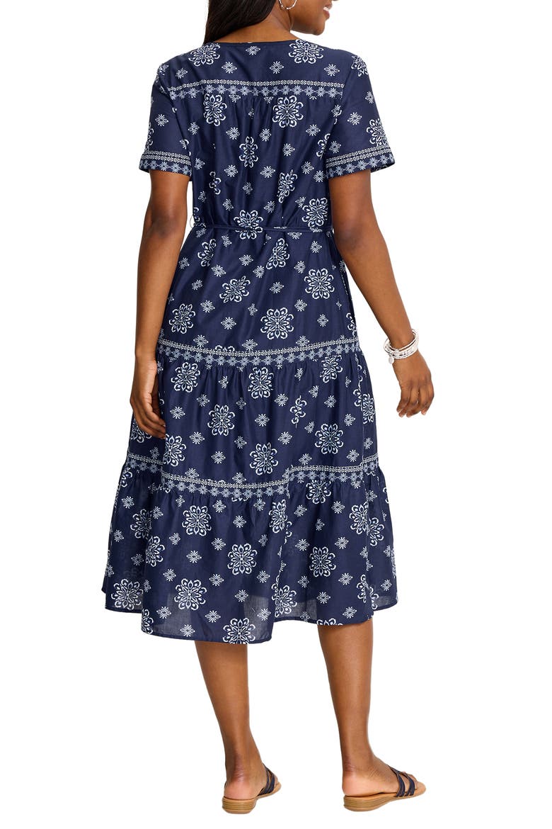 Coastal Tiles Print Dress, Alternate, color, COASTLINE