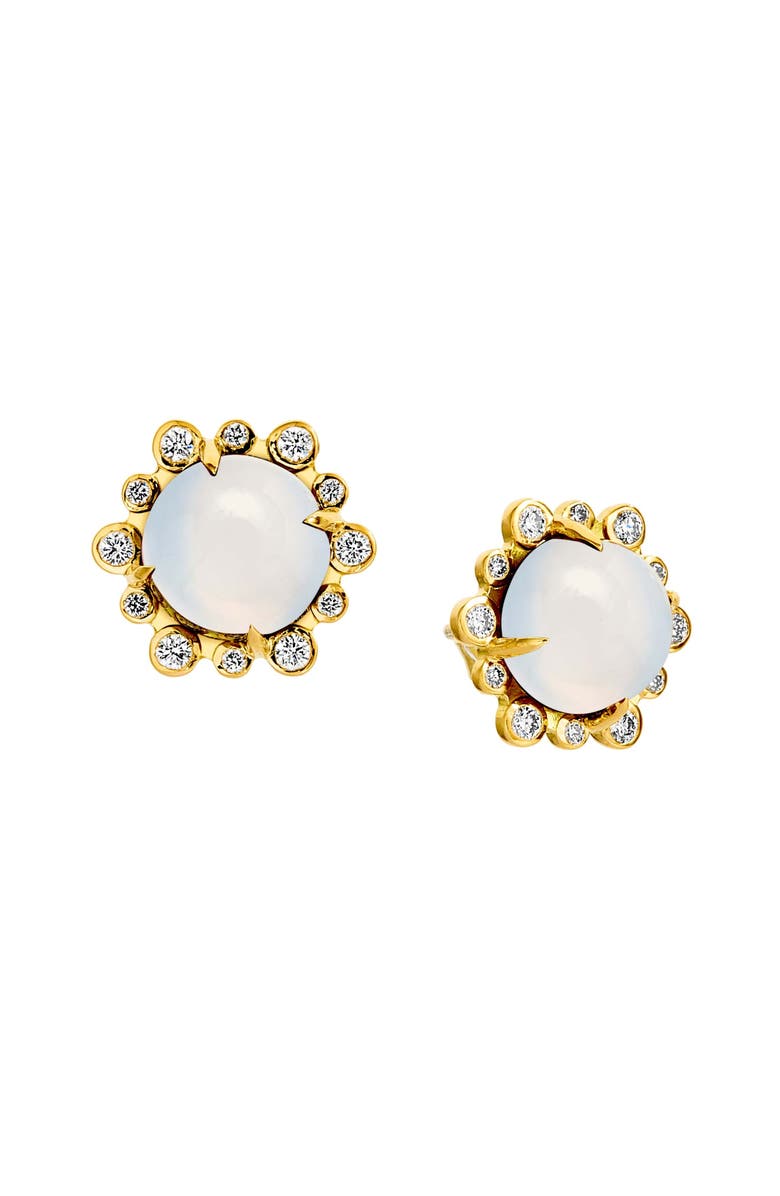 SYNA Aura Petite Studs, Main, color, Moon Quartz