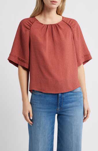 Wit & Wisdom Shirred Bell Sleeve Top