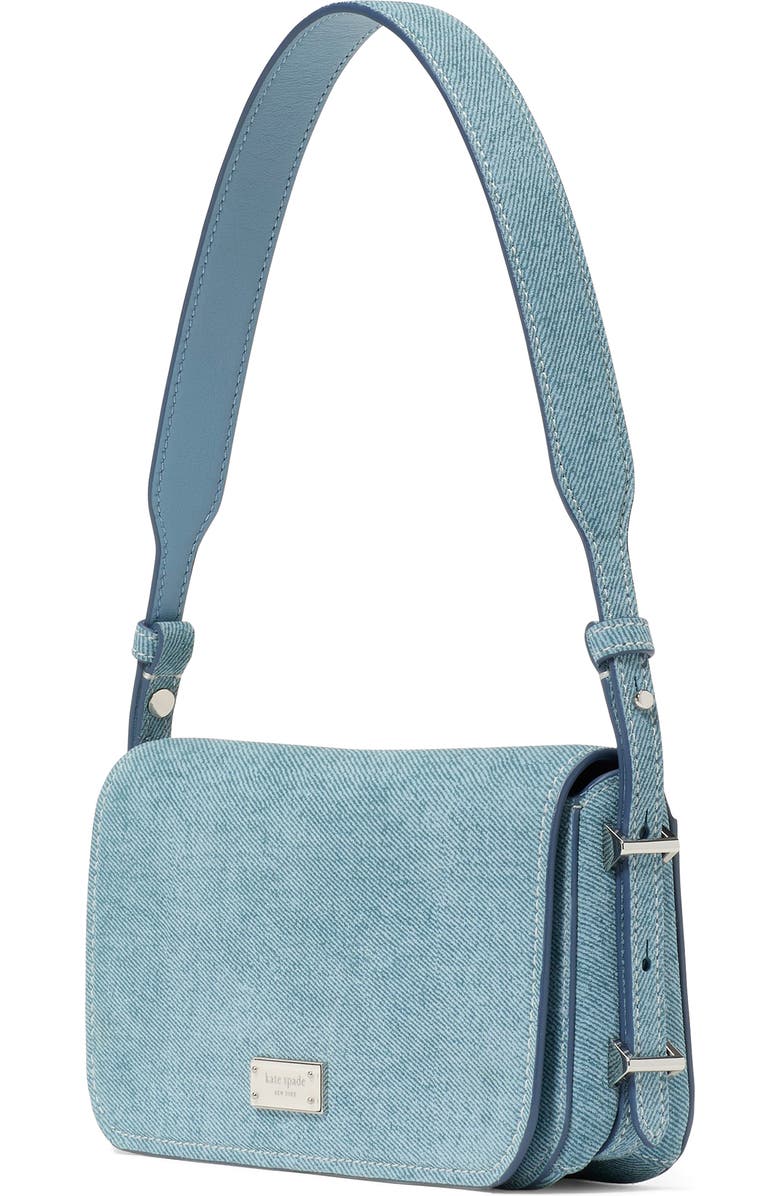 Kate Spade New York small liv denim suede east/west shoulder bag, Alternate, color,