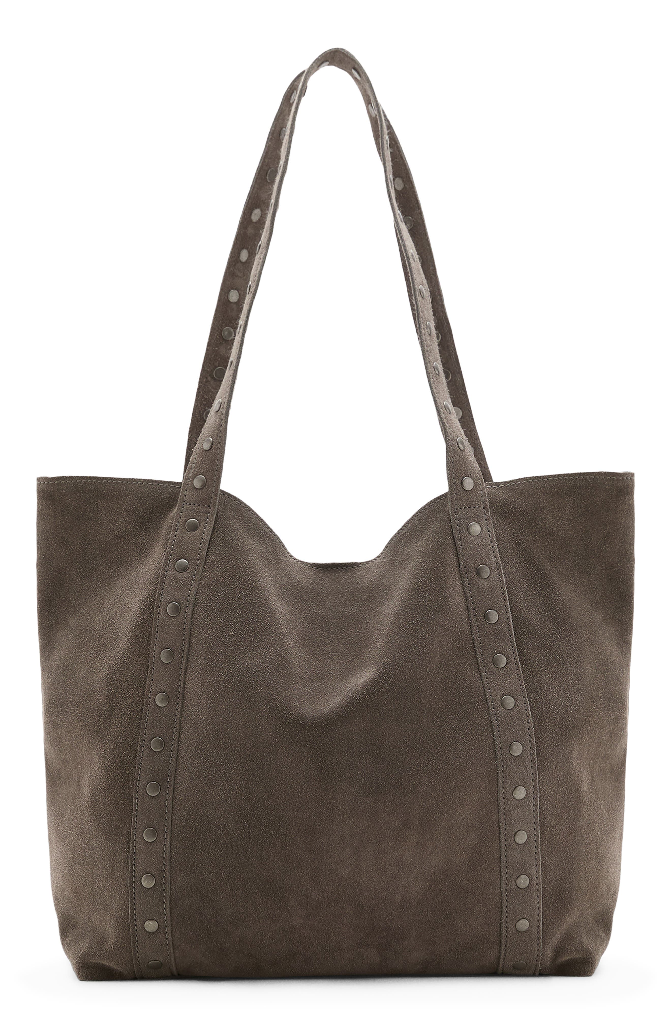 MANGO TEEN Suede Tote, Main, color, Grey