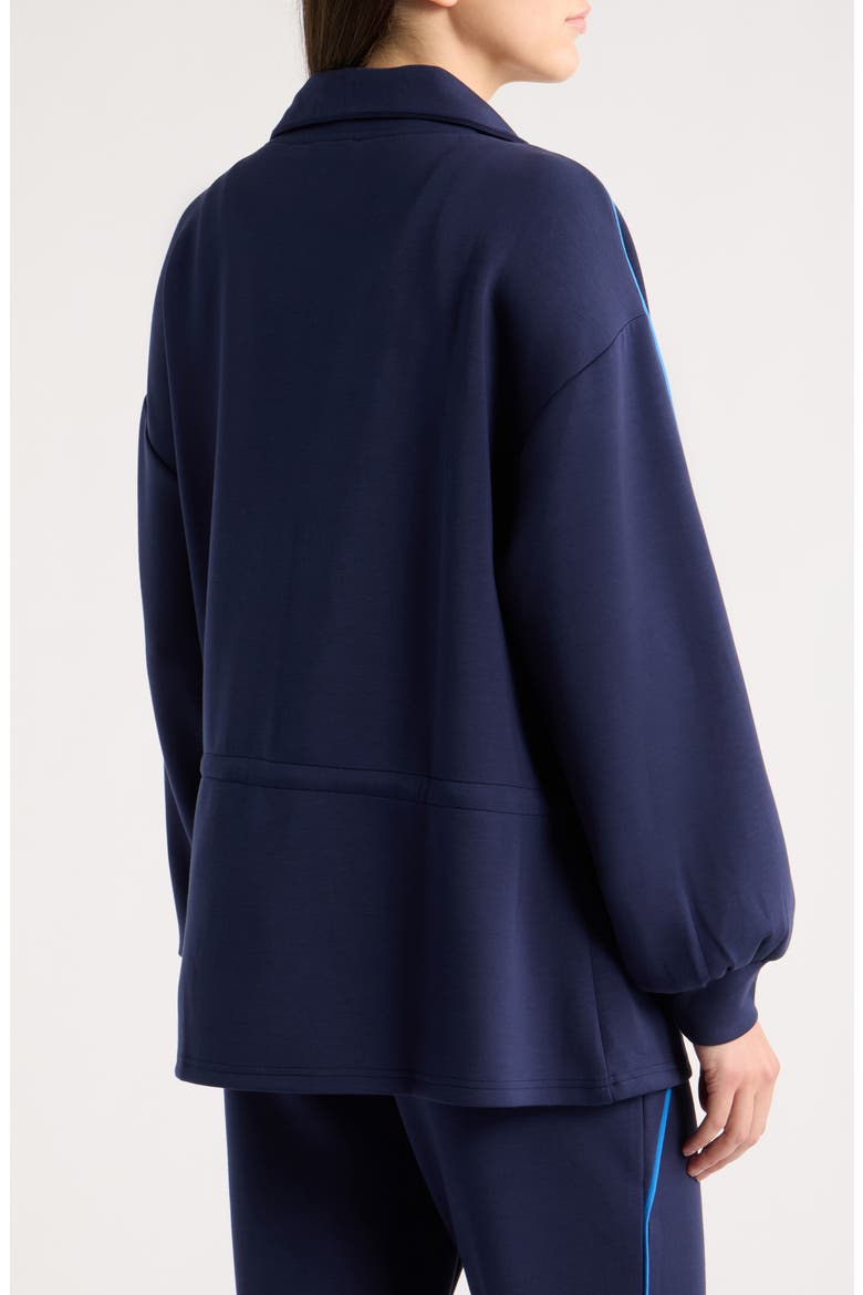 Zip Up Peplum Jacket, Alternate, color, EVENING BLUE