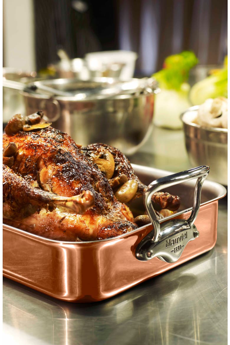 'M'héritage - M'150s' Copper & Stainless Steel Roasting Pan with Rack, Alternate, color, METALLIC RUST/COPPER