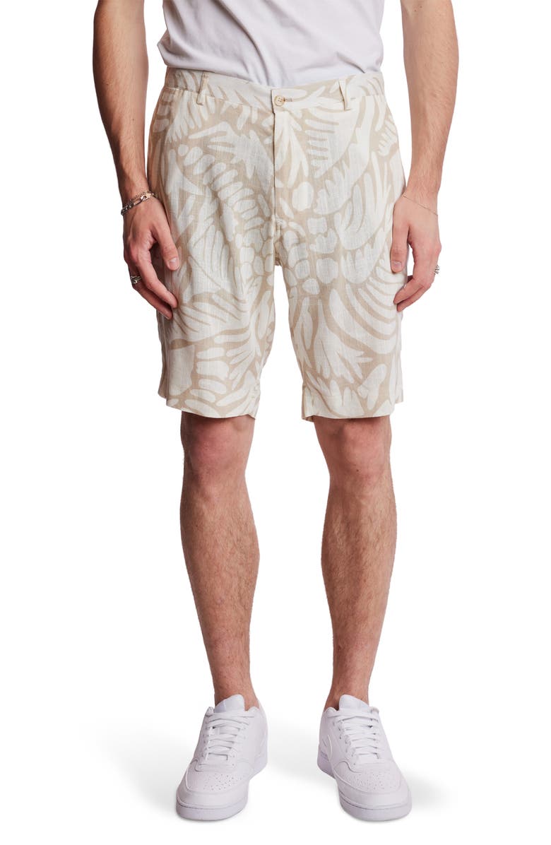 PAISLEY & GRAY Felix Slim Fit Shorts, Main, color, Tan & Cream
