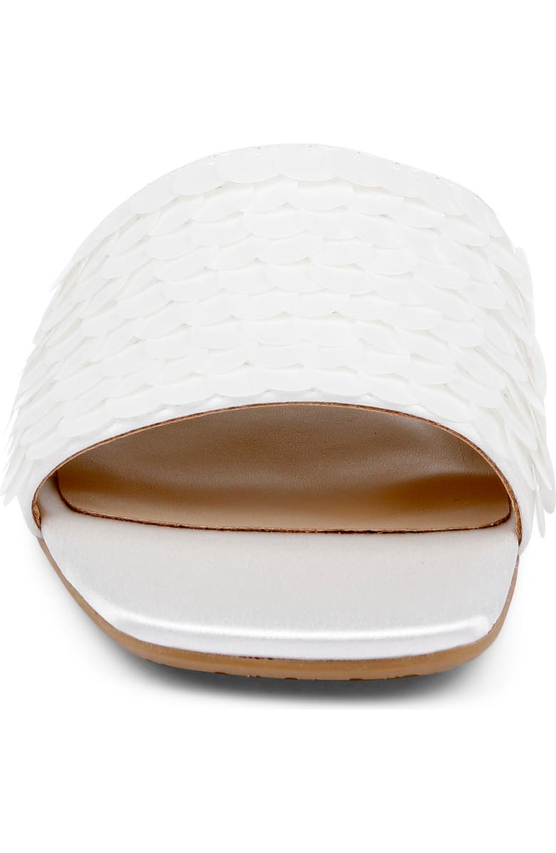 Badgley Mischka Collection Wini Slide Sandal, Alternate, color, White Satin