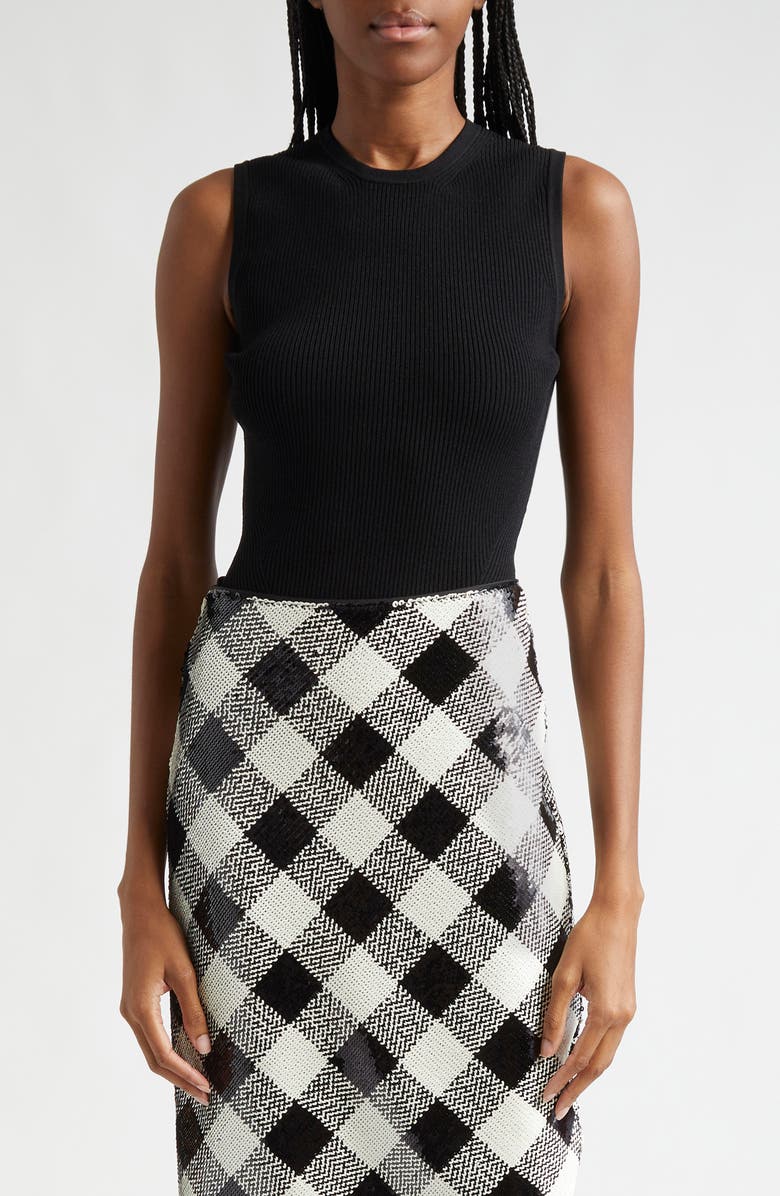 Veronica Beard Rib Sweater Tank, Main, color,