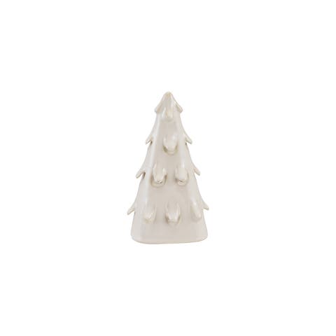 Stoneware Tree with Cut-Outs and LED Glow