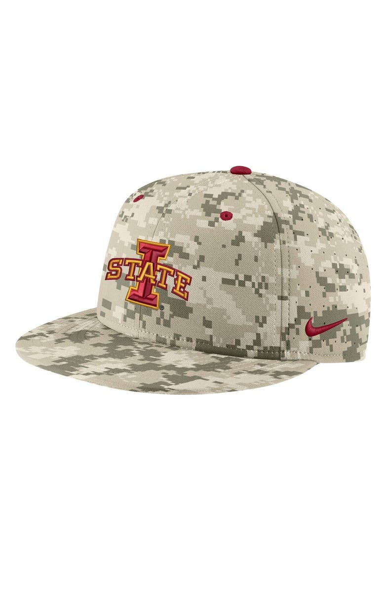 Nike Men's Nike Camo Iowa State Cyclones Aero True Baseball Performance Fitted Hat, Alternate, color, 