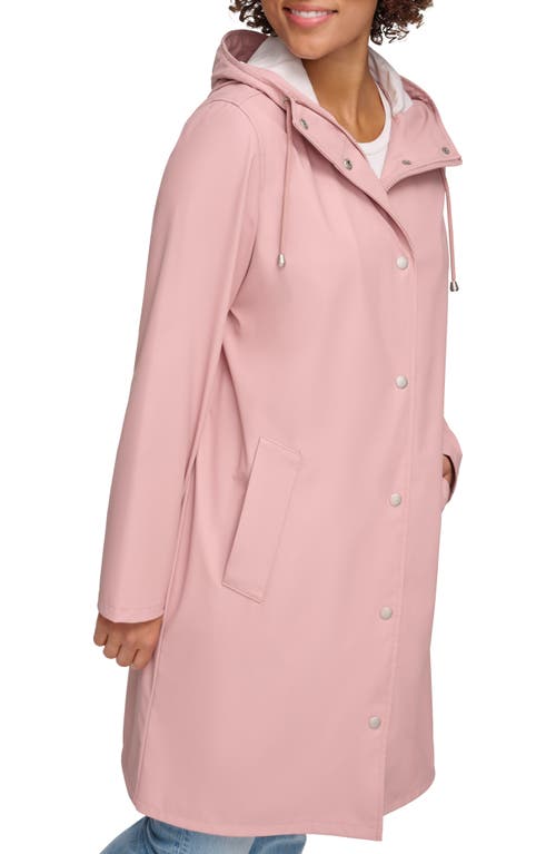 Levi's® Water Resistant Hooded Long Rain Jacket In Rosebud