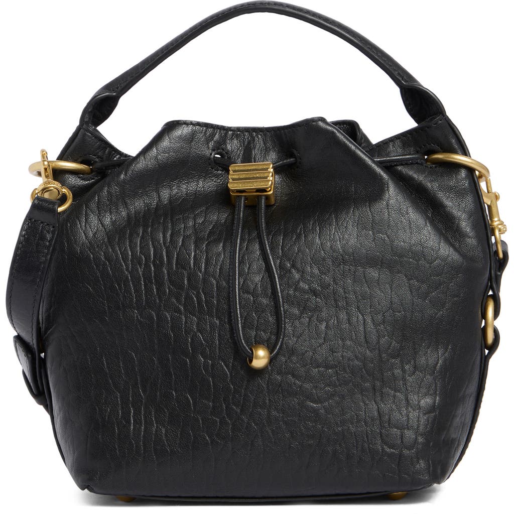 Vince Camuto Pippa Leather Bucket Bag In Black