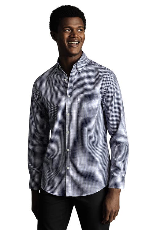 Charles Tyrwhitt Non-iron Stretch Poplin Check Shirt