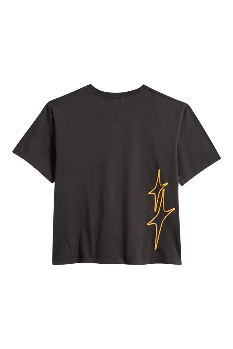 Kids' Star Cotton Graphic T-Shirt, Alternate, color, BLACK