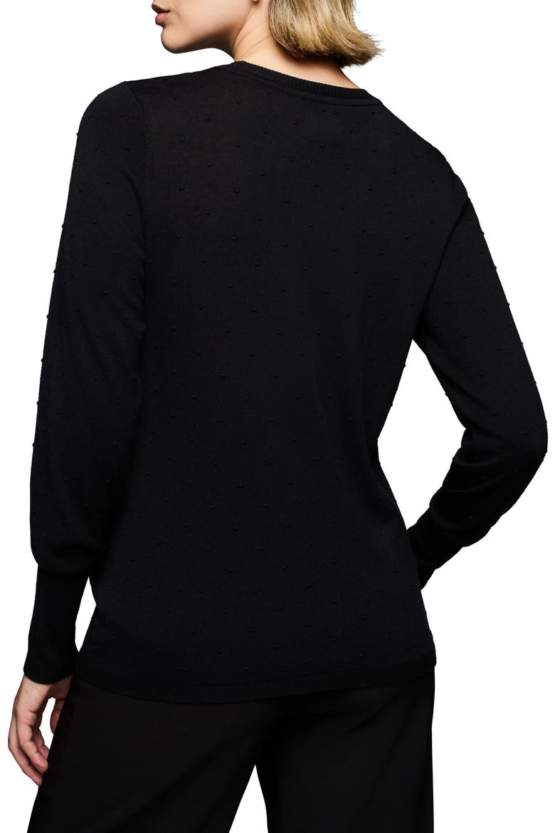 Dot Stitch Sweater, Alternate, color, BLACK ONYX