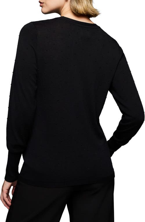 Nic + Zoe Nic+zoe Dot Stitch Sweater In Black