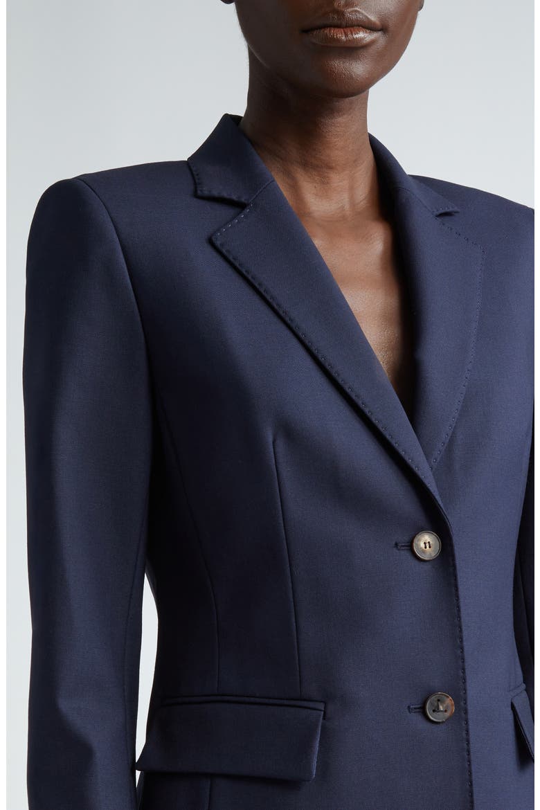 Fitted Stretch Wool Blazer, Alternate, color, INK