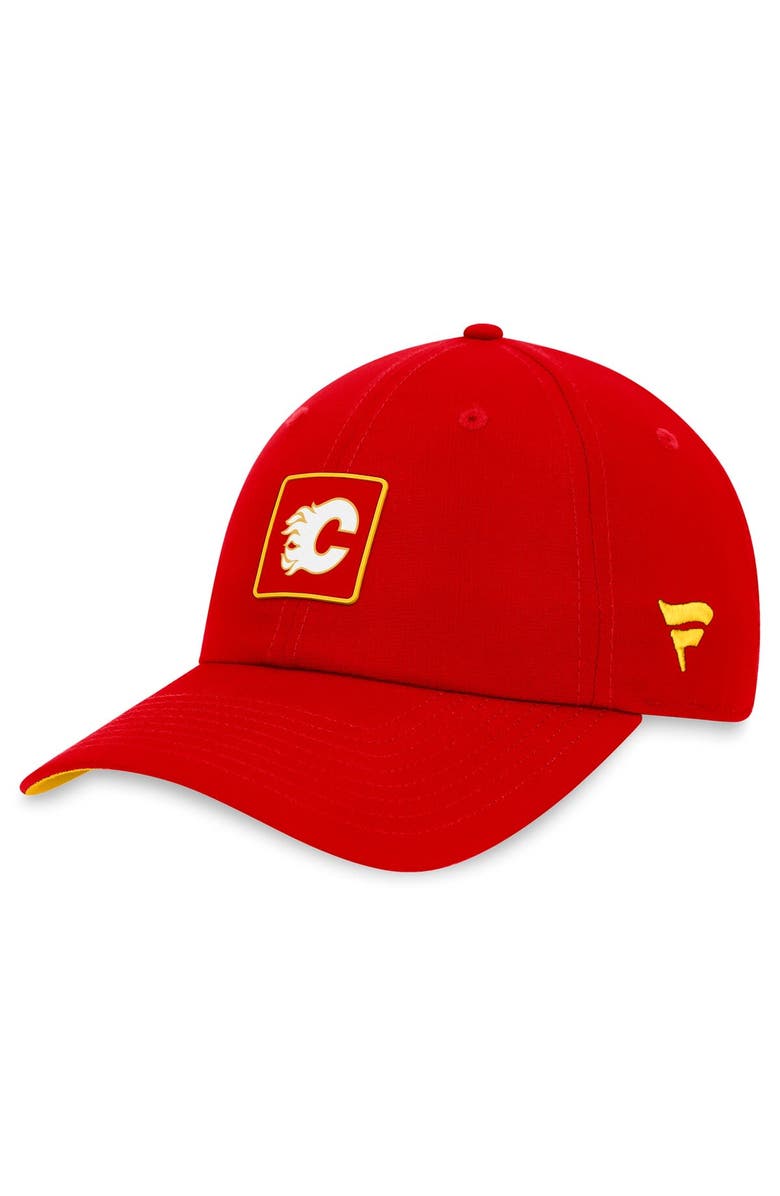 FANATICS Men's Fanatics Branded  Red Calgary Flames Authentic Pro Rink Adjustable Hat, Main, color, 