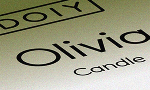 Doiy Olivia 3d Olive Candle In Green