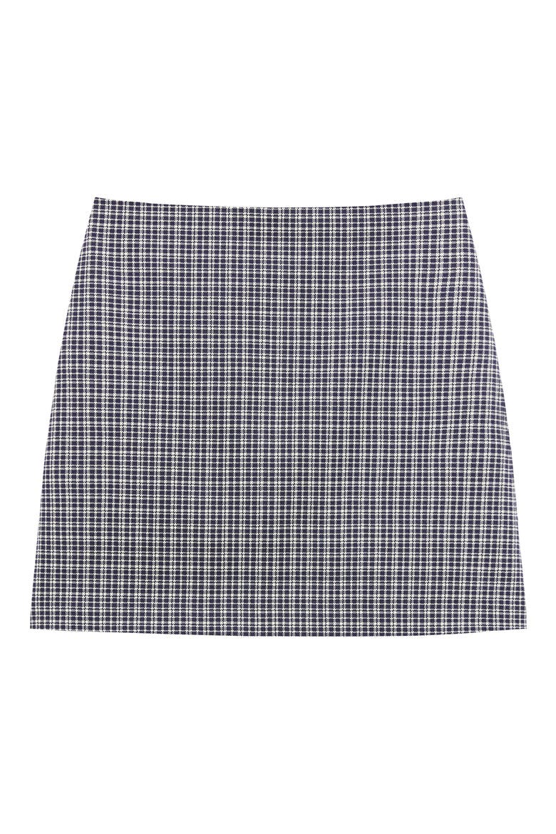 Simple Knit A-Line Miniskirt, Alternate, color, ALMOND MULTI - 2EM