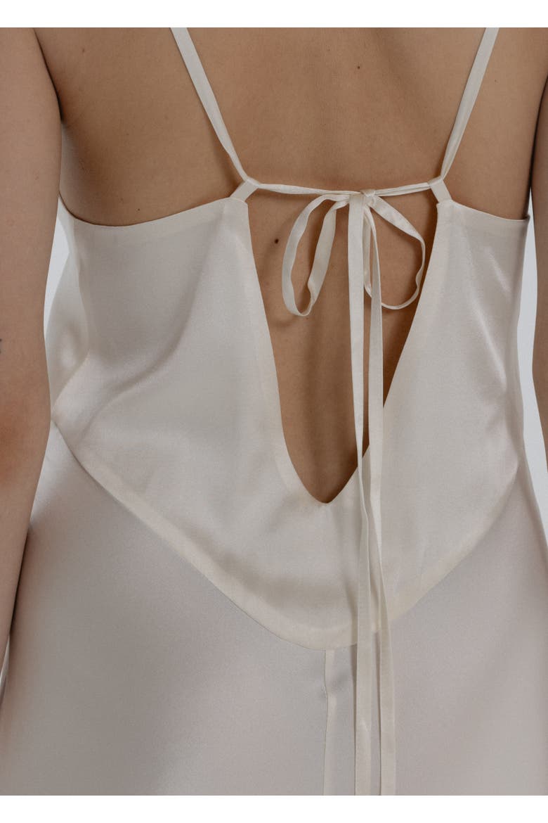 100 Silk Slip Maxi Dress, Alternate, color, Milk White