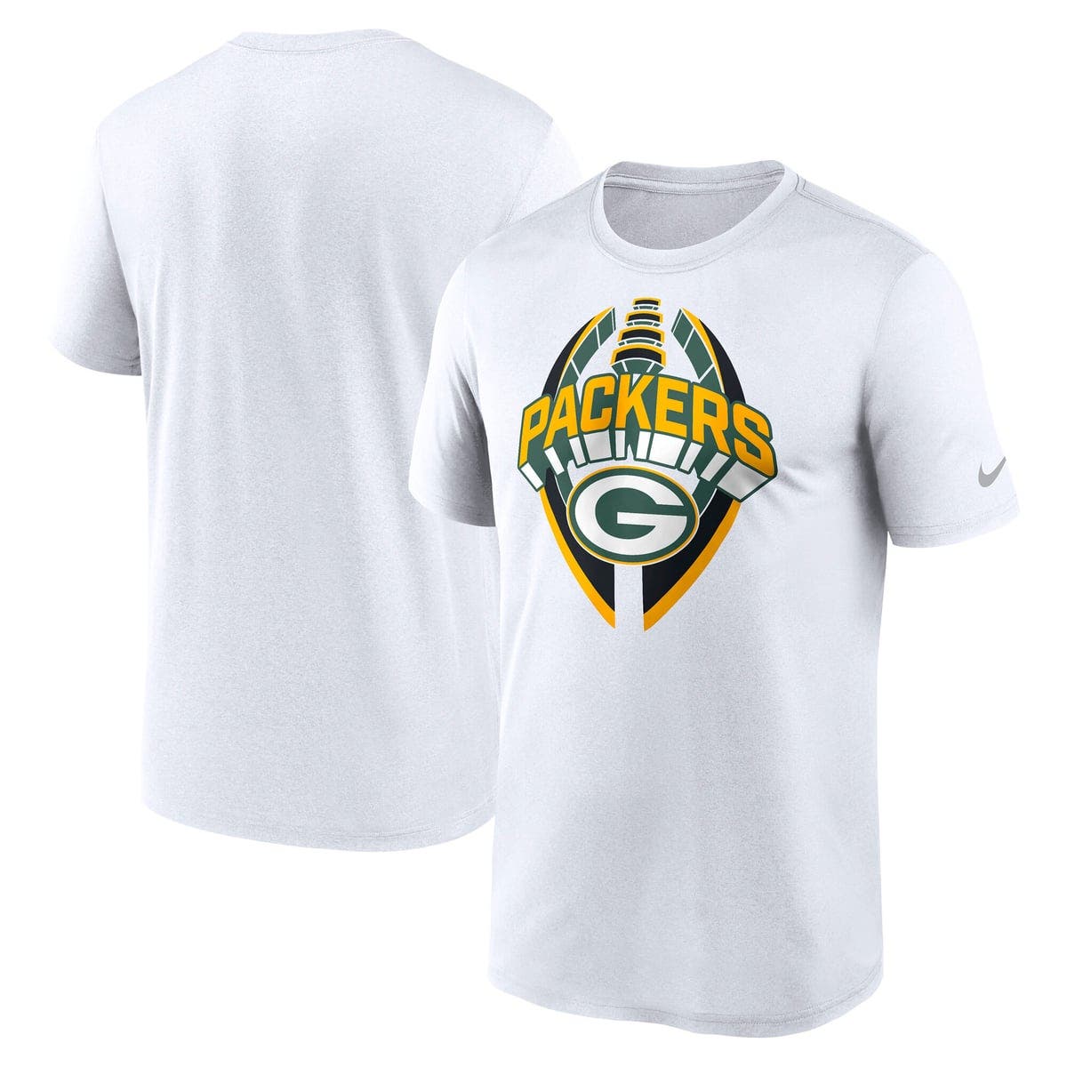 Nike Men's Nike White Green Bay Packers Legend Icon Performance T-Shirt ...