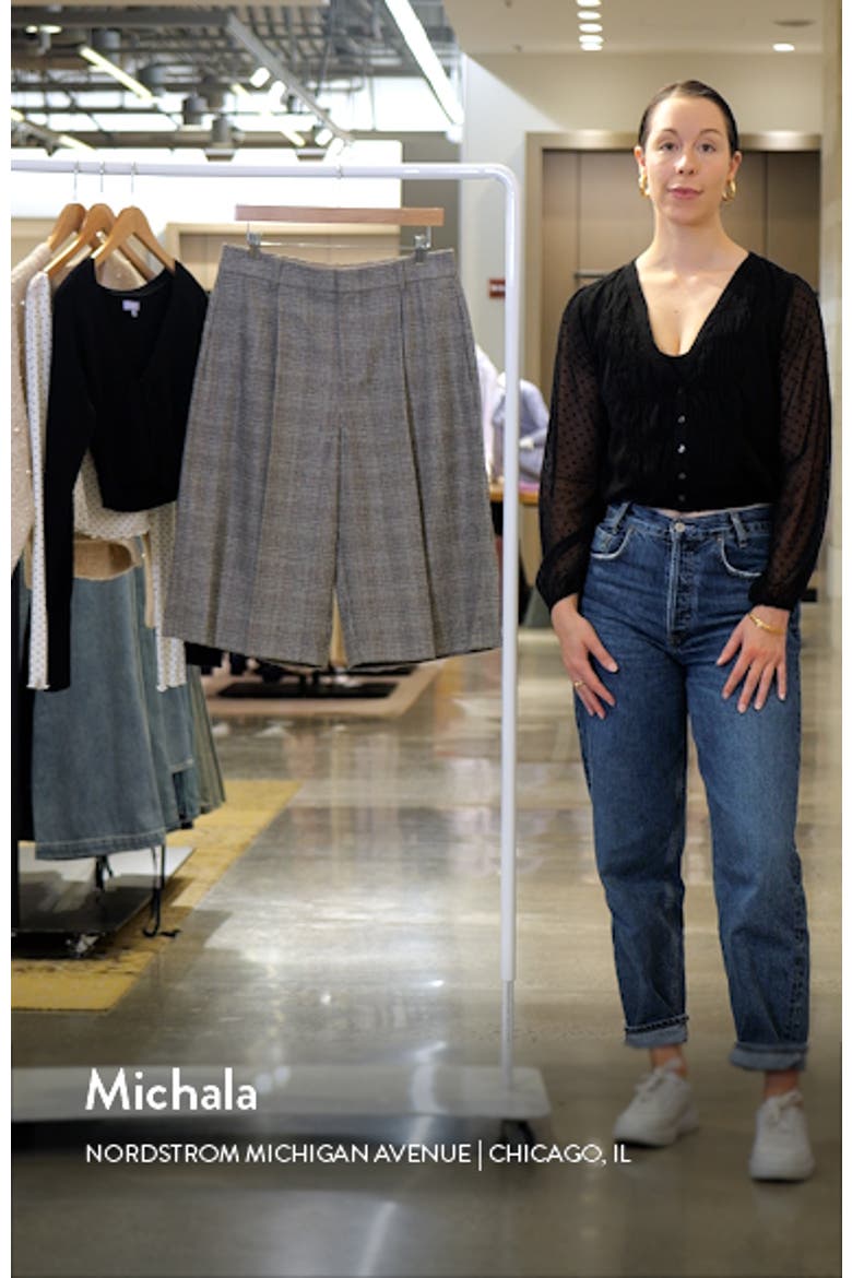 Plaid High Waist Wide Leg Shorts video