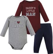 Hudson Baby Coordinated 3-Piece Outfit with Long-Sleeve Bodysuit & Pants